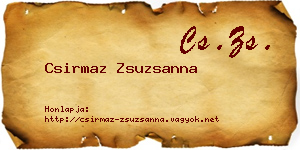 Csirmaz Zsuzsanna névjegykártya